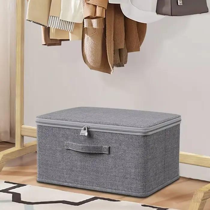 Boîte de rangement pour vêtements avec serrure à chiffre