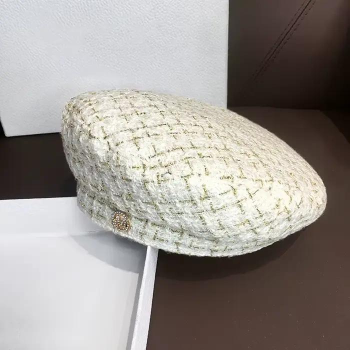 Panama femmes Belle octogonale peintre chapeau mode extérieur géométrique damier printemps et automne saison K219 casque