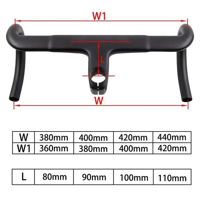 Le plus récent vélo de route de course aérodynamique mat UD guidon et tige en fibre de carbone intég