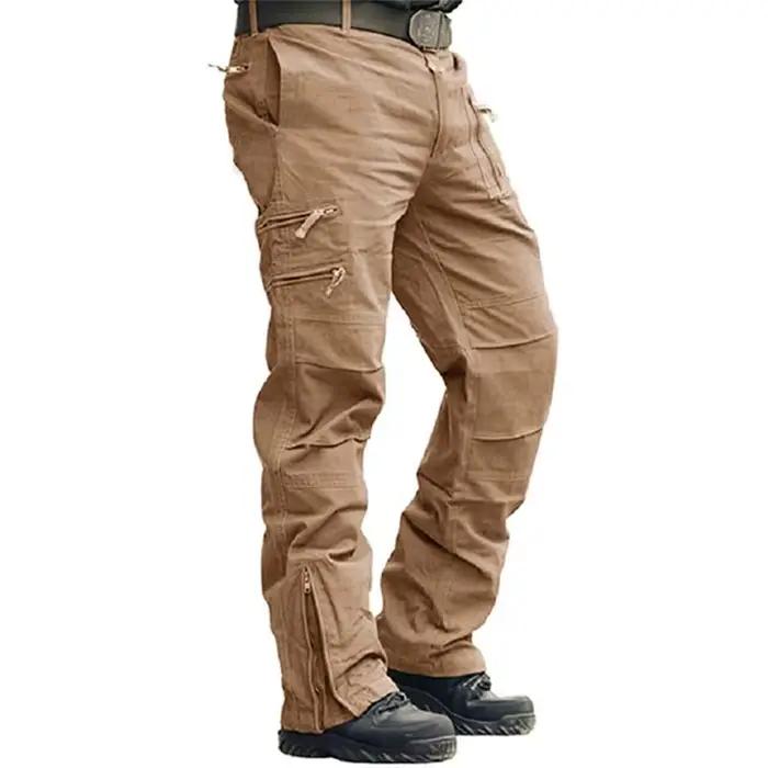Pantalon cargo tactique homme chasse noir - Pantalon de travail coton confortable pour airsoft et tir
