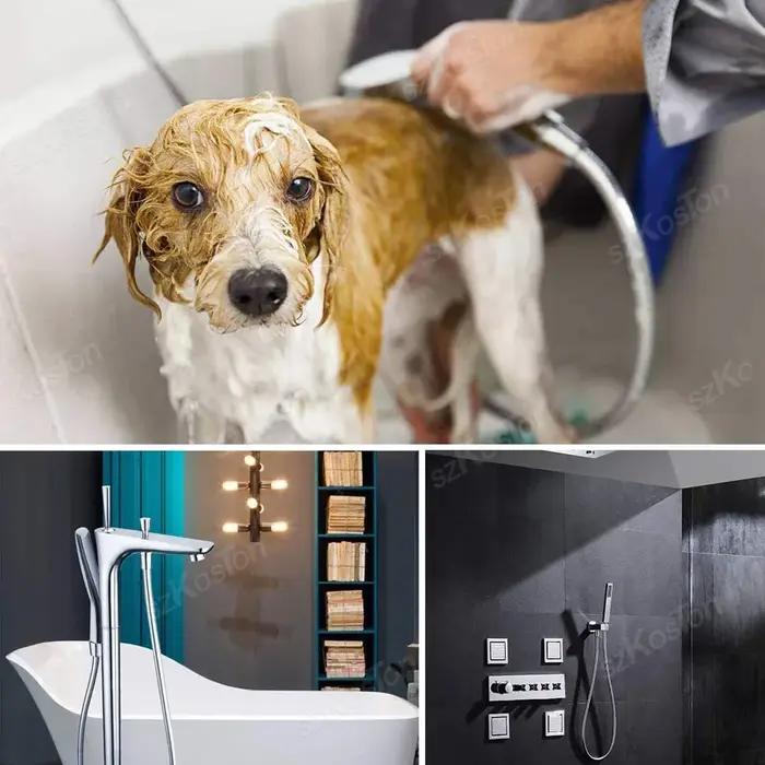 Flexible de douche anti-enroulement haute pression 1.2/1.5/2m interface universelle GI/2 pour pommeau