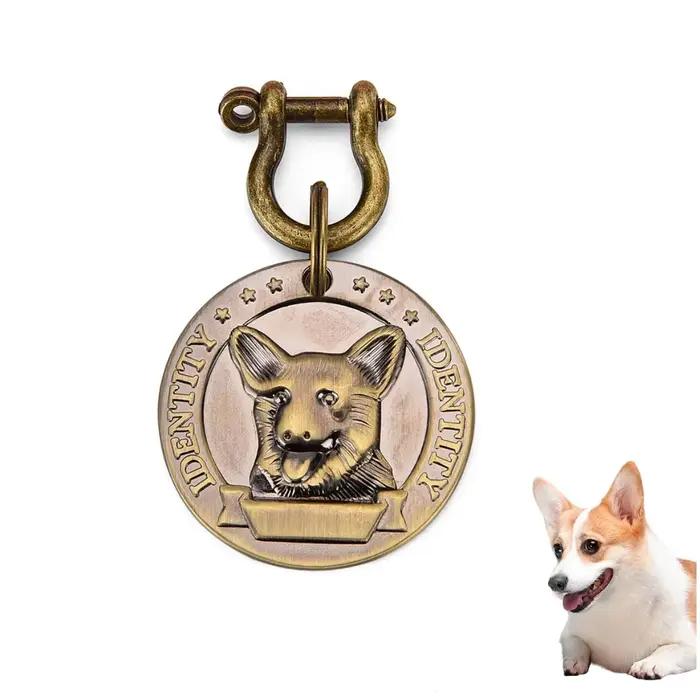 Étiquette d'identification pour animaux de compagnie VIP, personnalisable, gravée, pour chien, chat,