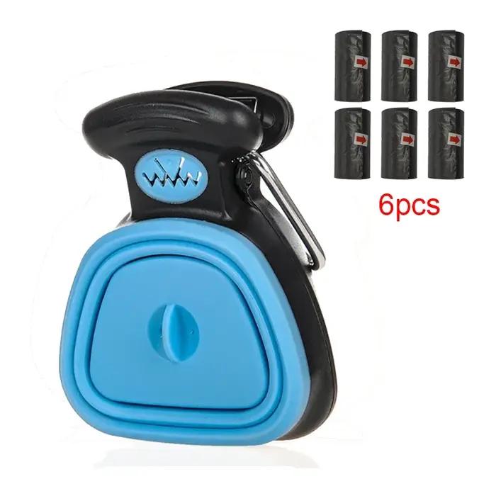 Distributeur de sacs de merde de chien en plein air, Scooper pliable de voyage, cueilleur de déchets d'animaux, outils de nettoyage, produits pour animaux de compagnie