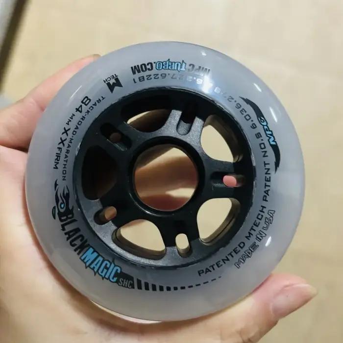 MPC 84mm Black Magic XXFirm roue de vitesse en ligne pour 84mm 84 course vitesse Rodas Road Ruedas XXF Durable Ealstic PU rouleau pneu 8 pièces