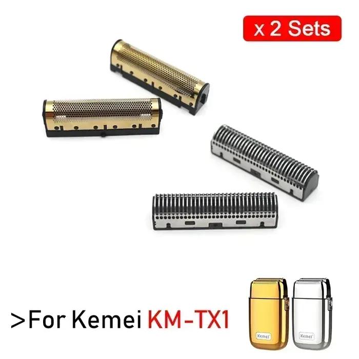 Pour Kemei KM-TX1 rasoir électrique Original de haute qualité remplacement Double lame feuille filet couverture réparati