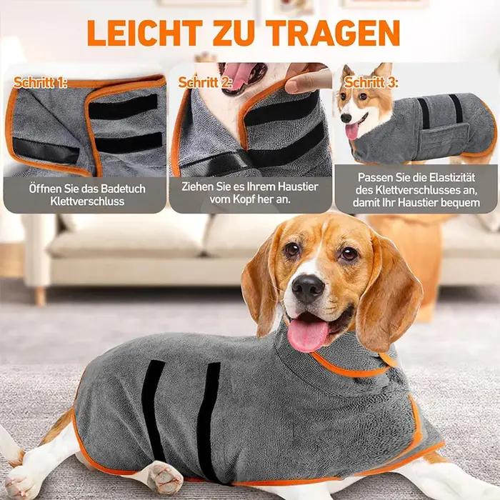 Peignoir pour chien 2 en 1