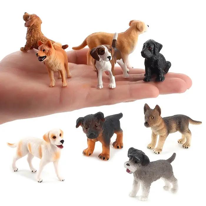 Figurines Miniatures de Mini Chien et Chiot