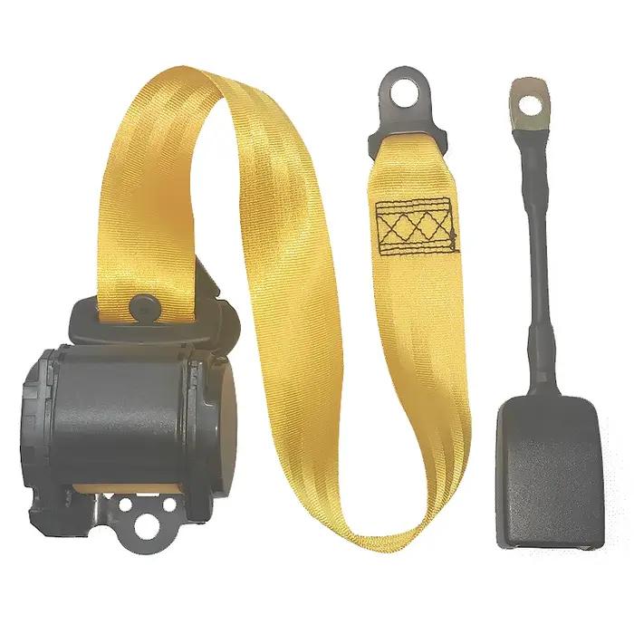 Sangles de ceinture de sécurité rétractables réglables à 3 points, rouge, jaune, bleu, verrouillage