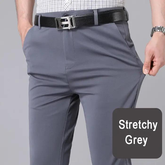 Pantalon homme décontracté intelligent stretch sport séchage rapide bureau noir marine travail