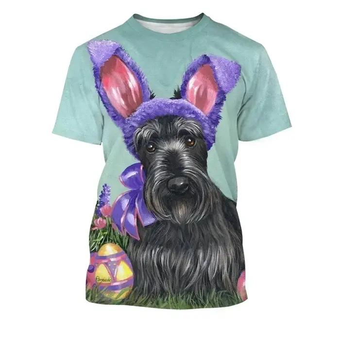 Nouveau Terrier écossais 3D imprimé T-shirt Cool