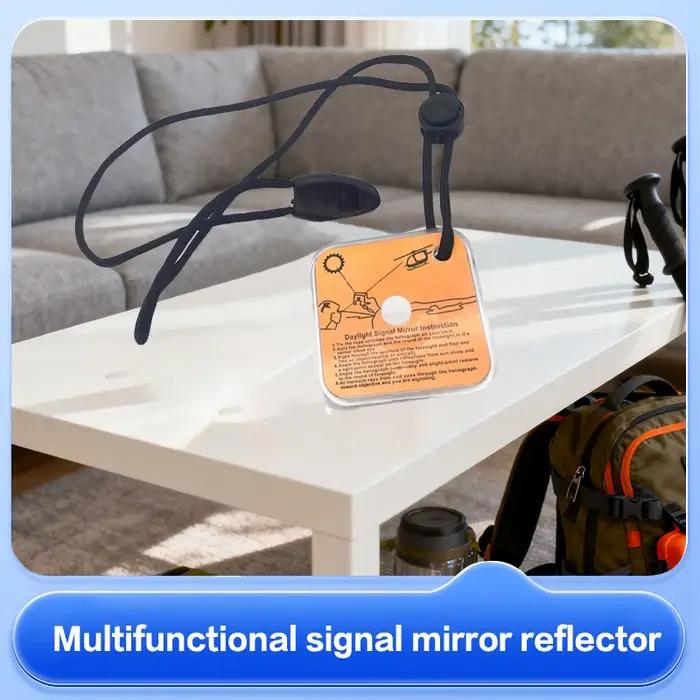 Miroir de Signal de survie, réflecteur de lumière du soleil pour randonnée Camping sauvetage d'urgence, équipement de sécurité de premiers secours en plein air