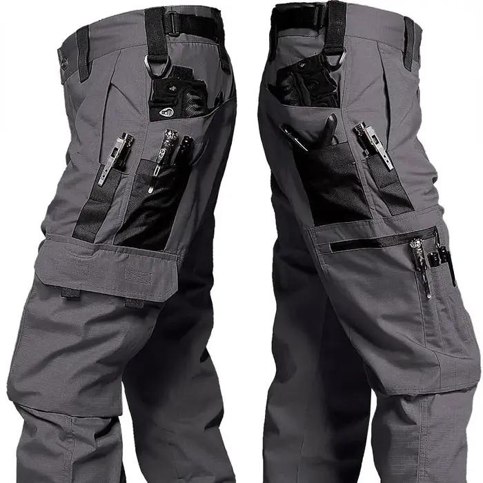 Pantalon travail chasse résistant multi-poches droit cargo outdoor printemps automne casual