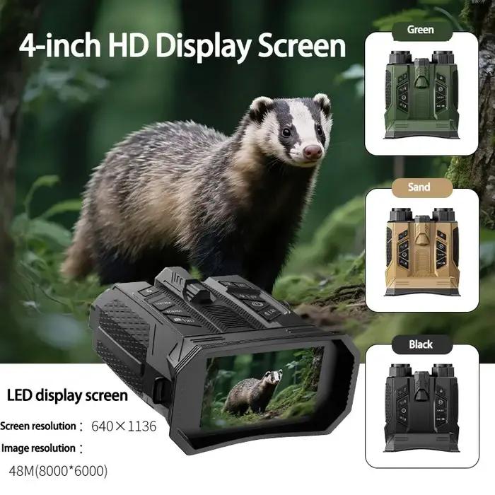 Jumelles de Vision nocturne 16X montées sur la tête 4K UHD WiFi télescope d'appareil photo numérique infrarouge 48MP