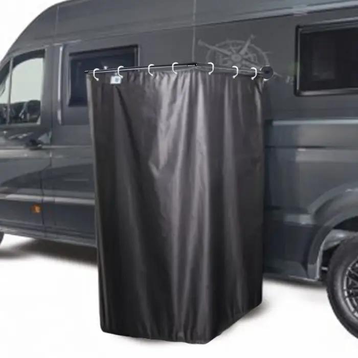 Kit de cabine de douche extérieure pour caravane et camping avec support magnétique tige et rideau de douche pour expérience de douche en plein air occasions spéciales