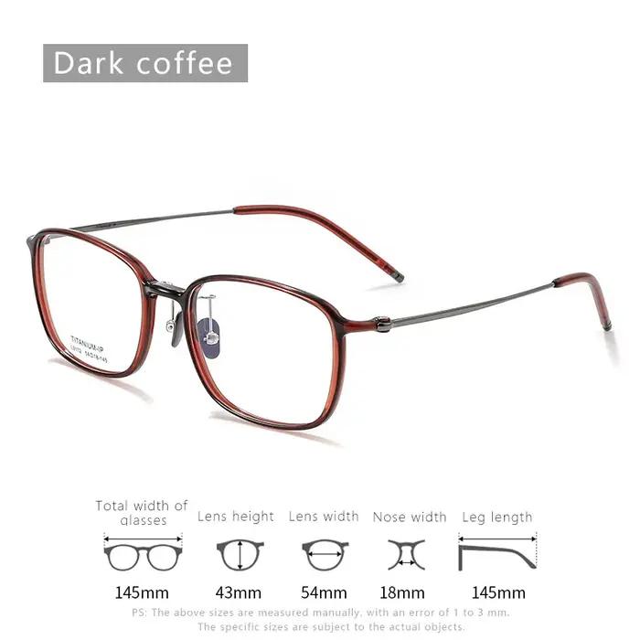 Lunettes ultralégères TR90 unisexes solides accessoires pour lunettes optique conception rétro plastique titane occasionnels pour homme et femme