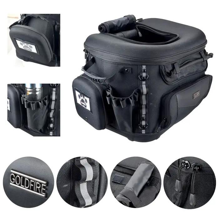 Sac pour Animaux de Compagnie de Moto Luxe Mode Transport Chien Porte-Bagages Siège Passager Sangles Sissy Bar Occasions Spéciales