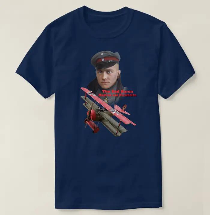 Fokker DR1 Red Baron - Manfred Von Richthofen T-Shirt 100% coton col rond été manches courtes décontracté T-shirt pour hommes taille S-3XL