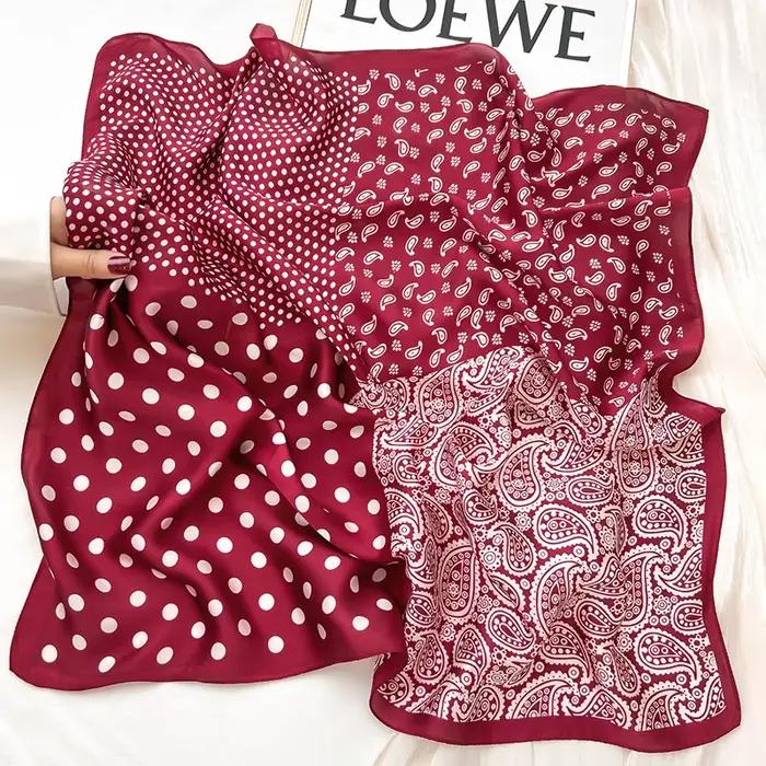 Nouveau foulard en soie foulard carré en soie pour femmes, sac à main de luxe pour femmes, foulard e