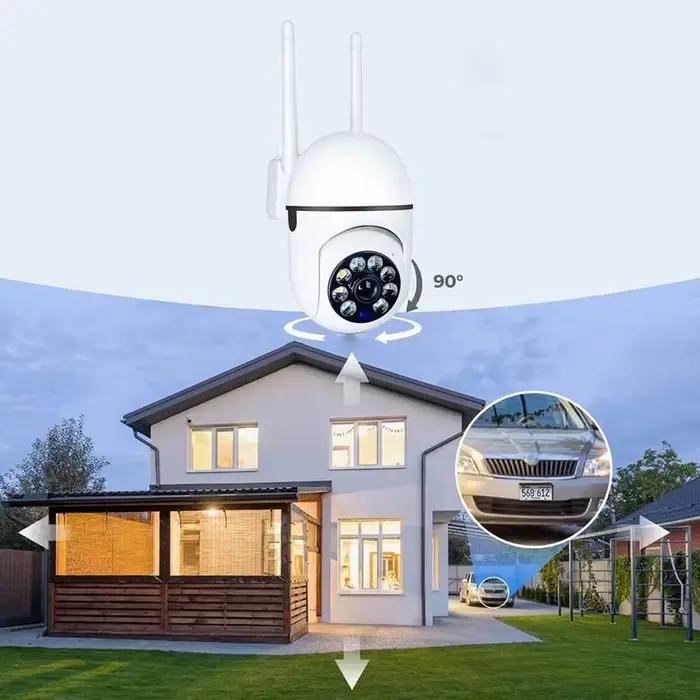 Caméra surveillance wifi IP sans fil PTZ 8MP zoom 4x suivi audio bidirectionnel nuit couleur HD sécurité