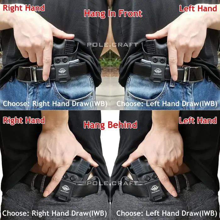 POLE.CRAFT Étui Ruger LCP MAX IWB Kydex pour Ruger LCP MAX.380 - Étui dissimulé à ceinture intérieur
