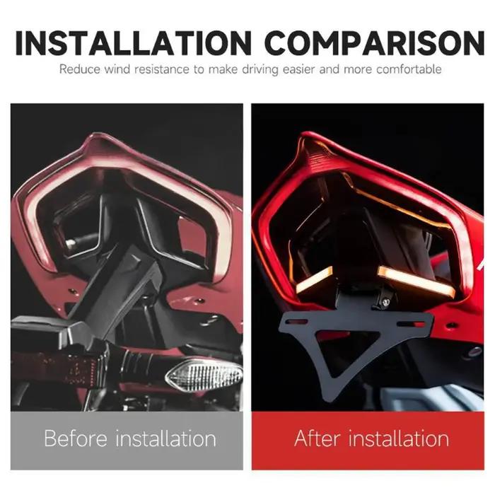 Support de plaque d'immatriculation en aluminium CNC pour Ducati Panigale V2 V4 V4S Streetfighter V4 V2 2018-2023 élégant et résistant aux intempéries pour motos usagées en circuit