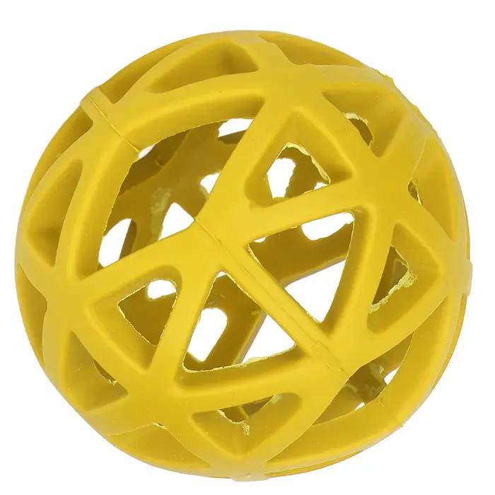 Boule creuse en caoutchouc résistante aux morsures pour chiens jouet interactif et amusant pour intérieur et extérieur