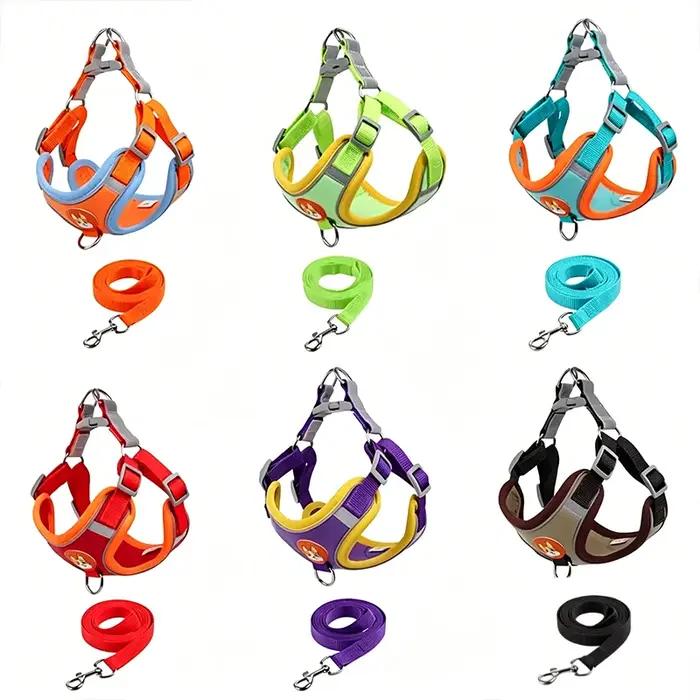 Harnais pour animaux de compagnie, gilet réfléchissant pour chiens, laisse de traction rétractable pour petits chiens et chats, ensemble de traction, accessoires pour animaux de compagnie