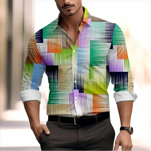Chemise imprimée en peau de serpent pour hommes