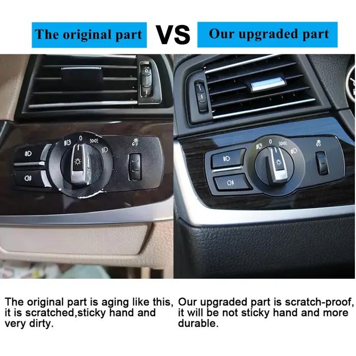 Couvercle de panneau de commande de phare intérieur de voiture, bouton de Rotation de commutateur de