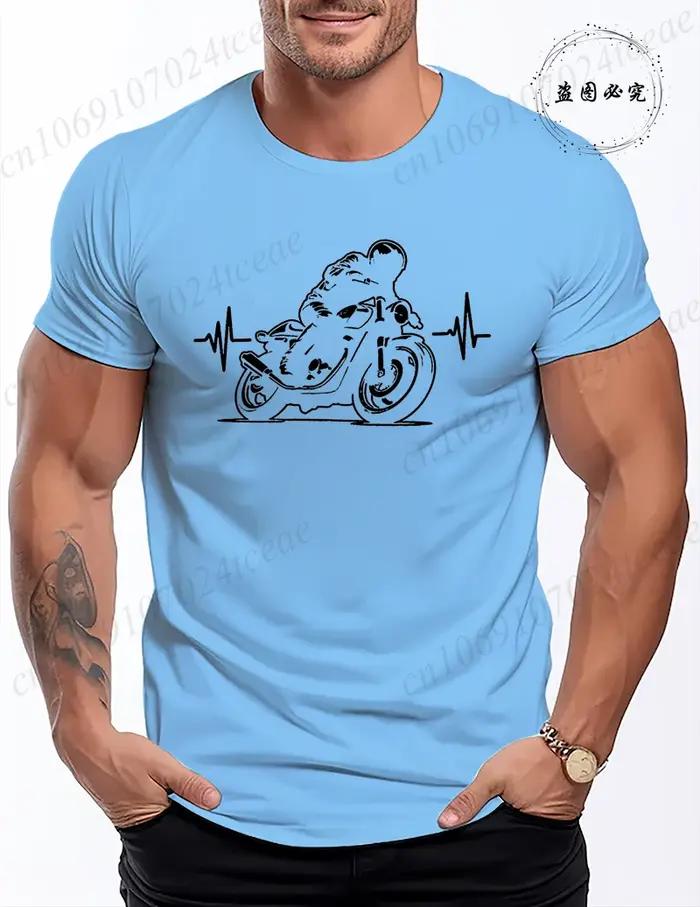 T-shirt de course de moto pour hommes