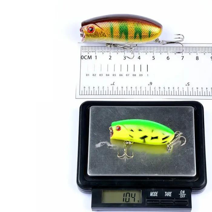 Leurre flottant rigide de type Popper, appât artificiel wobbler idéal pour la pêche en surface, au b