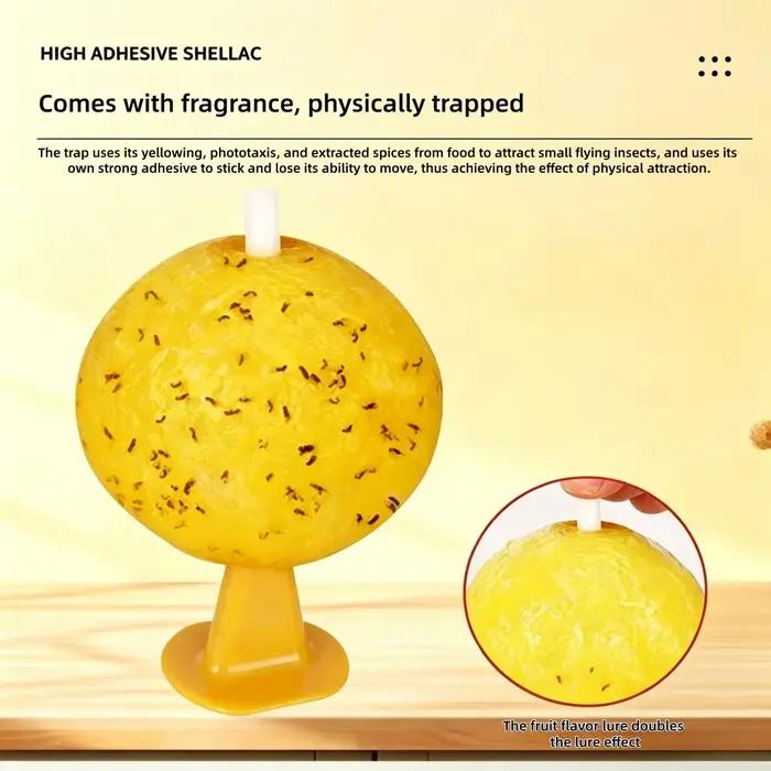 Piège à boules anti-nuisibles résistant à l'eau et au soleil pour éliminer les mouches à fruits, thrips, aleurodes et autres insectes volants usage intérieur extérieur jardin verger serre maraîchère fleurs balcon magasin produits frais