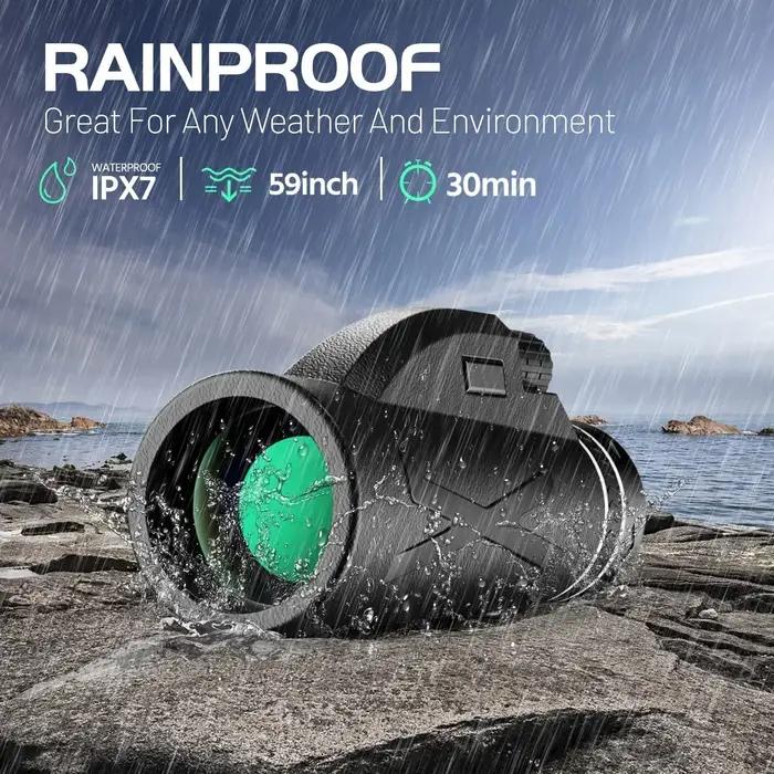 Jumelles 80x100 puissantes longue portée étanches Bak4 pour chasse - Télescope professionnel portable 50000m