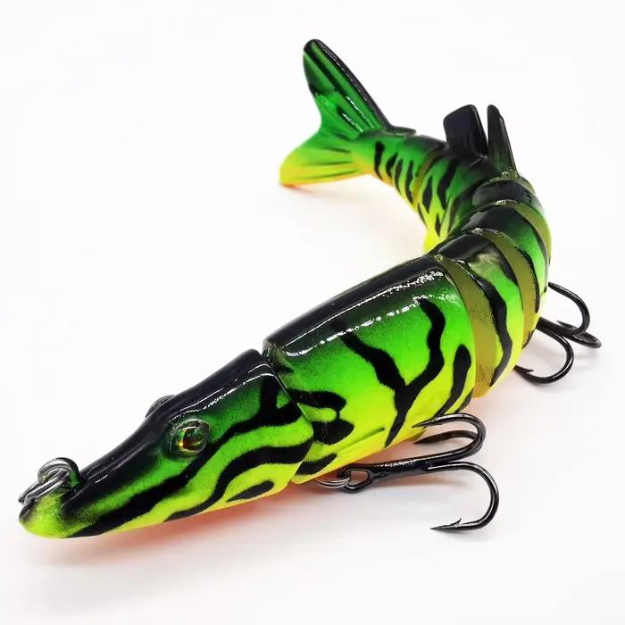 ANFS leurres de pêche pour bar truite multi-articulé nageurs lent coulant bionique