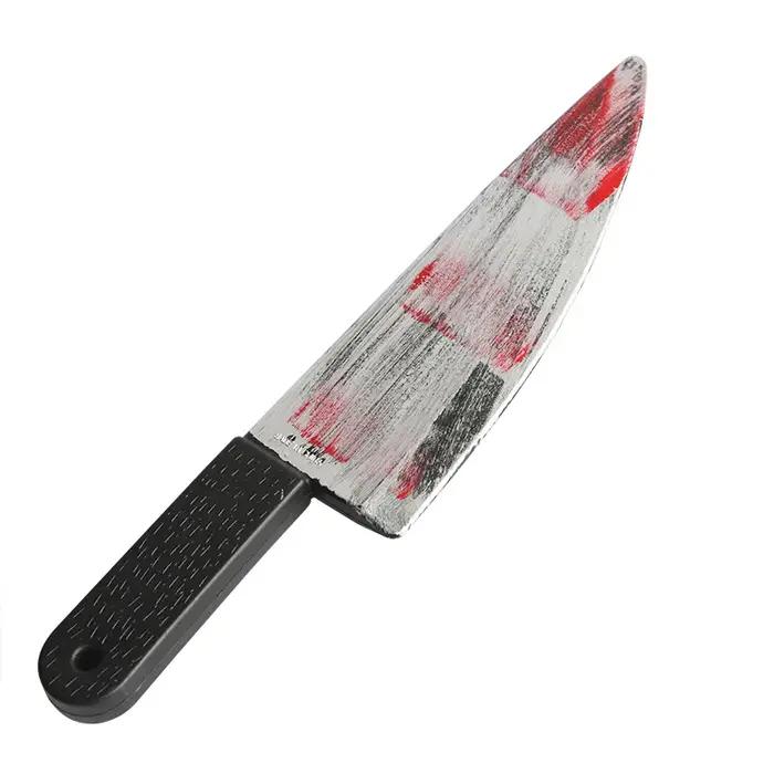 Épée en plastique pour cosplay arme sanglante de simulation couteau d'horreur accessoire sans danger pour déguisement Halloween personnages médiévaux horreur