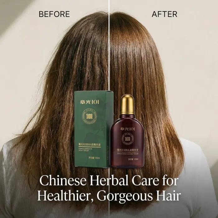 Tonique capillaire ZHANG GUANG 101, puissante thérapie à base de médecine chinoise, nouveau kit écon