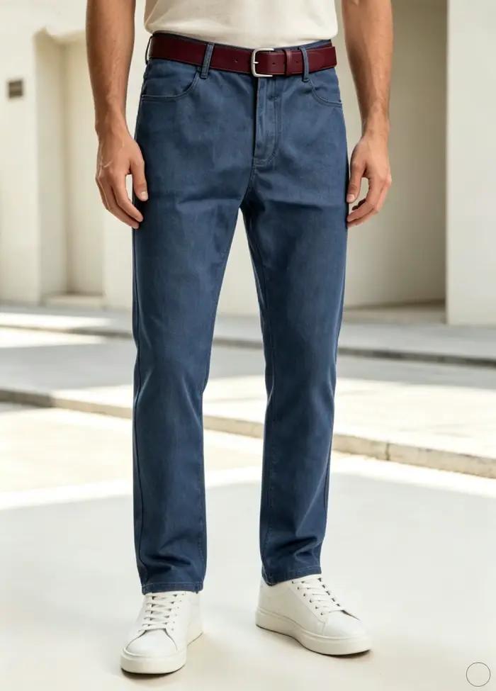 JEAN Nouveau Jean pour Homme Décontracté Coupe Droite Extensible Tendance Classique Noir Bleu Pantalon en Denim de Travail Vêtements de Marque Masculins TRS