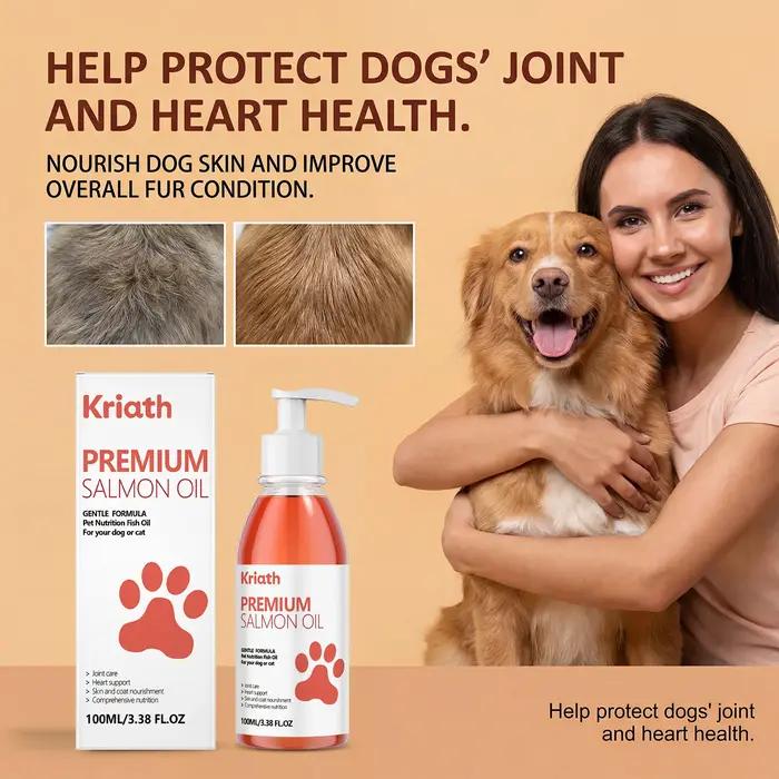 Huile de saumon pour animaux de compagnie Soin doux pour le corps de votre chien