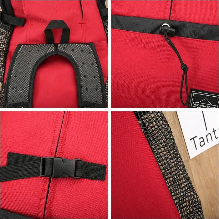 Sac à dos de transport pour chiens en polyester respirant, sac de randonnée pour promenade, sac de vélo pour animaux de compagnie, sac de voyage pour chiens de petite et moyenne taille, sac de plein air pour chiens et chats