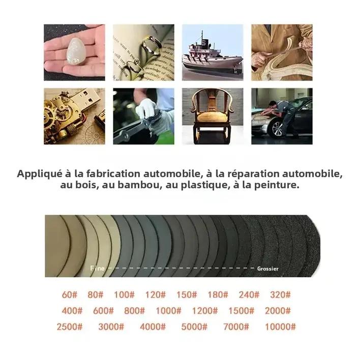 Disques de ponçage floqués humides et secs