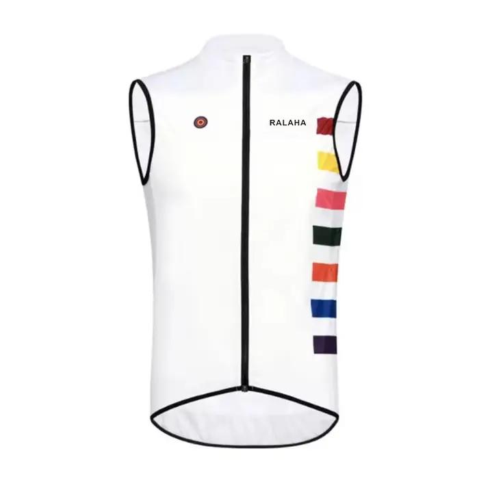 Gilet de cyclisme Ralaha imperméable et coupe-vent pour hommes, polyester, confort ajusté, respirant, séchage rapide, pour courses, randonnées et voyages urbains