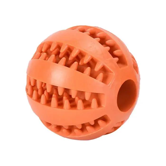 Balle distributrice interactive de friandises pour chien, jouet à mâcher en caoutchouc durable pour
