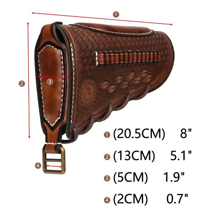 Couvercle de repose-joue en cuir de haute qualité pour pistolets de chasse avec support de munitions pour carabines 22 LR 17 HMR chasseurs occassions spéciales