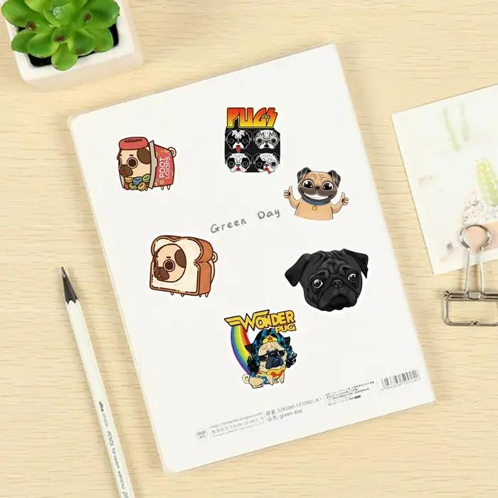 Autocollants de chien Carlin adorables pour scrapbooking et décoration d'objets personnels fantaisie fantaisiste occasions spéciales
