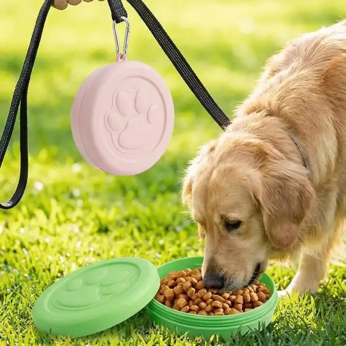Conteneur portable pour nourriture pour chien et bol d'eau pour les voyages