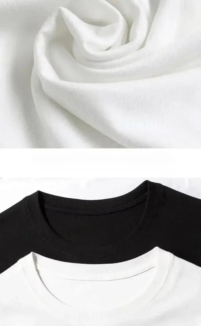 T-shirt pour homme en pur coton, impression numérique double face avec croix colorées, graphique uni