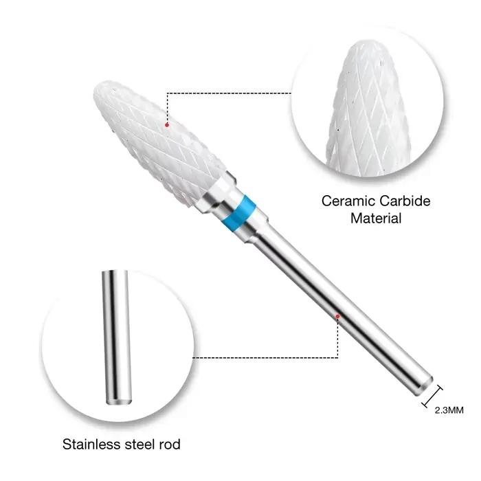 Foret à ongles en carbure de céramique, fraise rotative, fraise, perceuse électrique pour outils de