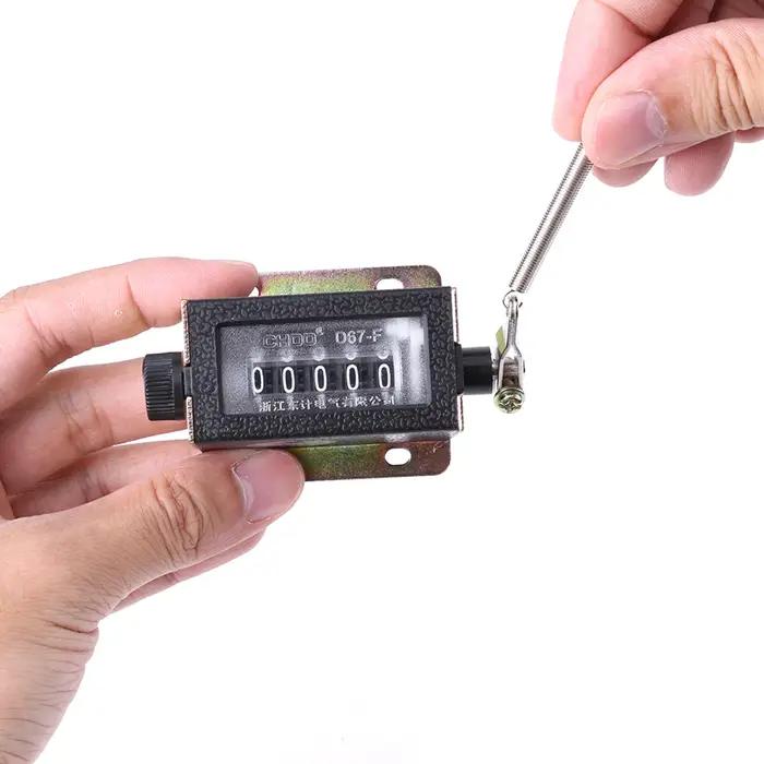 Compteur mécanique réinitialisable tiré à la main, D67-F, adapté aux textiles/machines/grand emballage de bande transporteuse