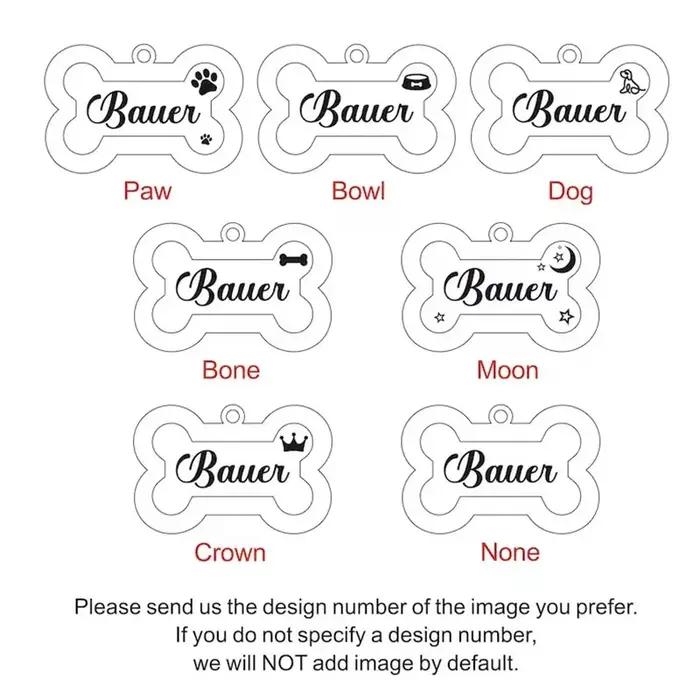 Pendentif d'identification personnalisé double face pour chien et chat