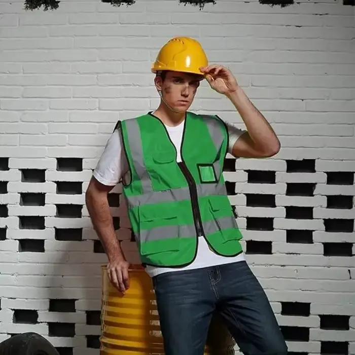 Gilet de sécurité haute visibilité tablier sans manches pour nettoyage professionnel et sécurité en chantier occassions spéciales